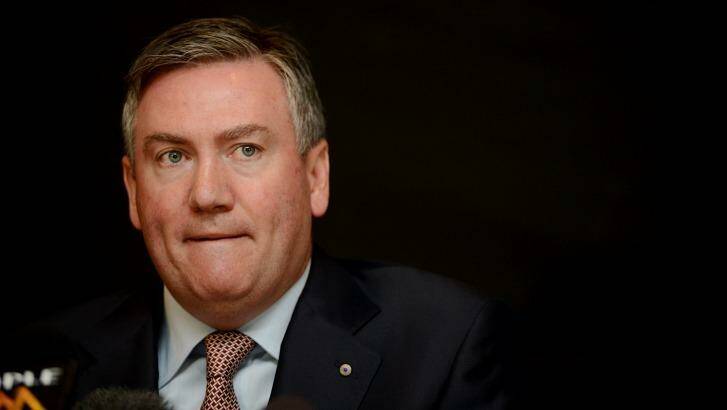 Eddie McGuire: "These clubs who sack their coaches when they are contracted and come out of nowhere and disrupt our football department plans, which were well in place ... put it this way, we look forward to having a chat with a few people." Photo: Pat Scala
