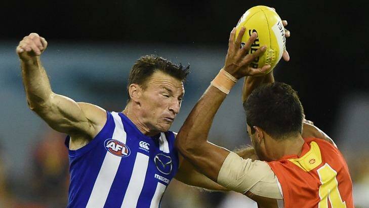 Brent Harvey has played every game this year for the Kangaroos. Photo: AFL Media/Getty Images