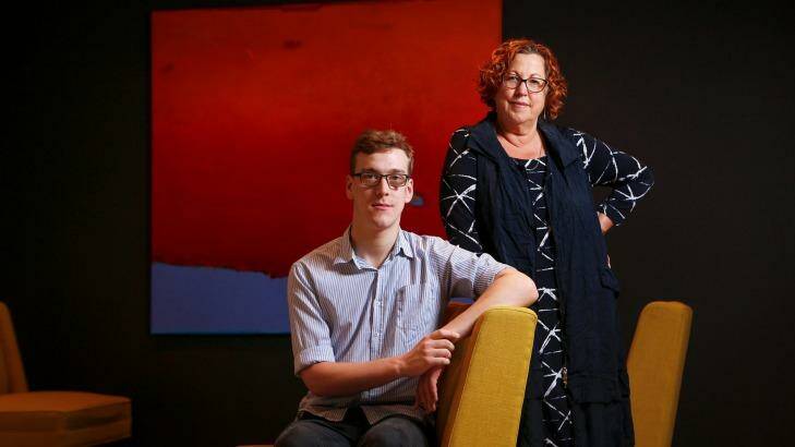 Scott Tangey and his mother Kim. Tangey is using a consultant to explore work options. Photo: Wayne Taylor