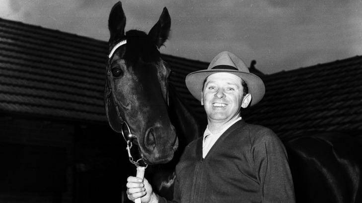 Tommy Smith with champion racehorse Tulloch. Photo: Stuart MacGladrie