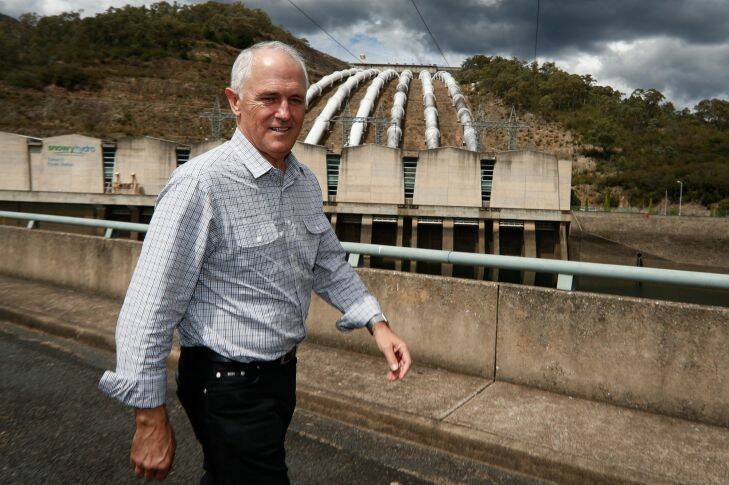 Prime Minister Malcolm Turnbull during his tour of the Snowy Hydro Tumut 3 power station in Talbingo, NSW, on Thursday 16 March 2017. fedpol Photo: Alex Ellinghausen
