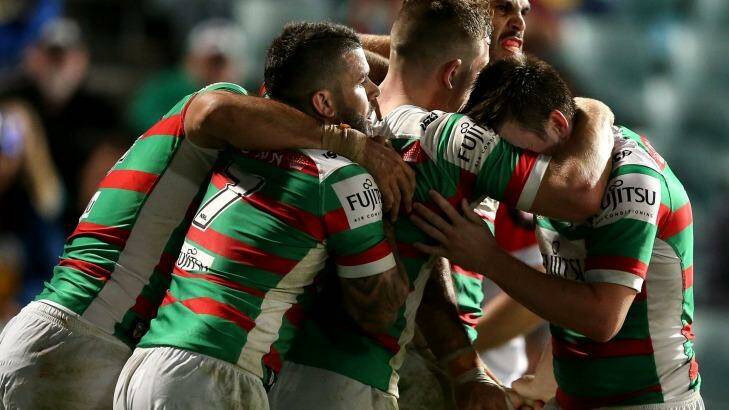 Cool customer: Adam Reynolds' last-minute conversion kept South Sydney's season alive on Friday night. Photo: Getty Images 