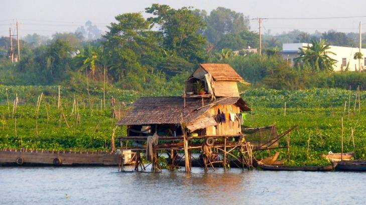 Stilt home on the Mekong. Photo: Alison Stewart
