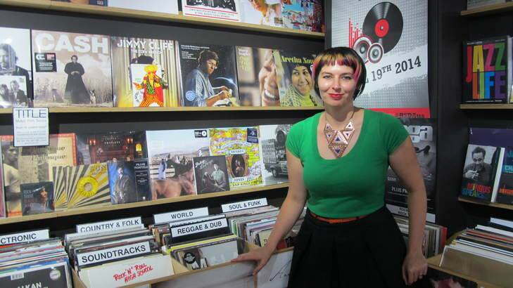 Title Brisbane co-manager Jamie Mumford says she will lose a lot of business due to the royal visit's impact on the annual Record Store Day. Photo: Cameron Atfield