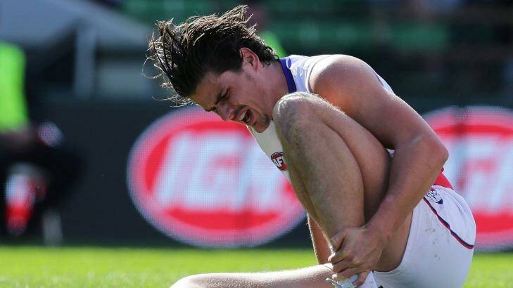 Playing hurt: Tom Boyd Photo: AFL Media/Getty Images