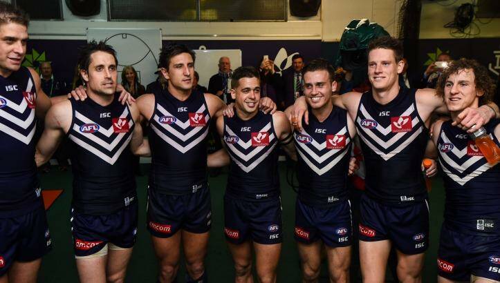 Fremantle can secure a home final by beating Melbourne on Sunday. Photo: AFL Media/Getty Images