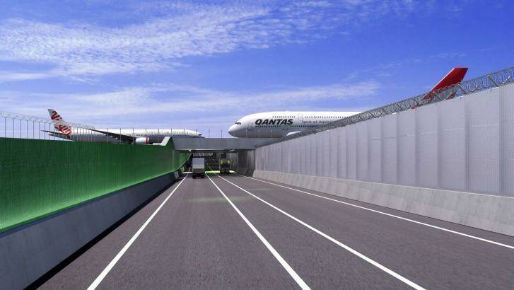 New Dryandra Road underpass to be built at Brisbane Airport in 2017 near the Domestic Terminal Photo: Brisbane Airport Corporation