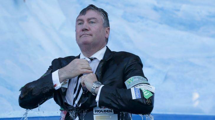 Eddie McGuire takes part in the 'Big Freeze 2' charity event. Photo: Darrian Traynor