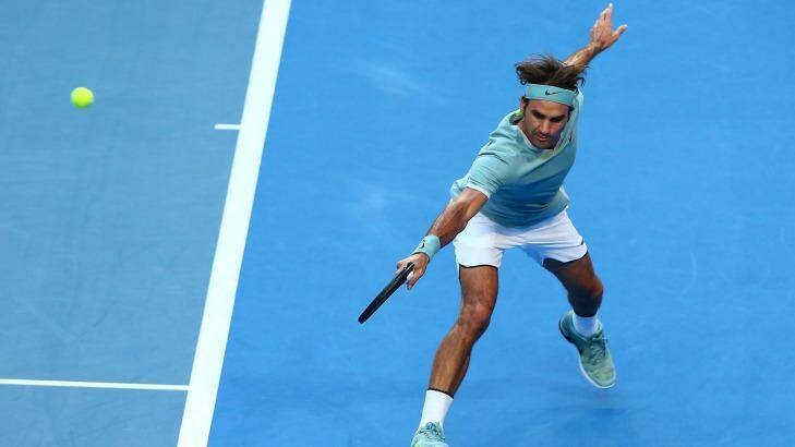 Federer's comeback match was all over in 61 minutes. Photo: Paul Kane/ Getty Images