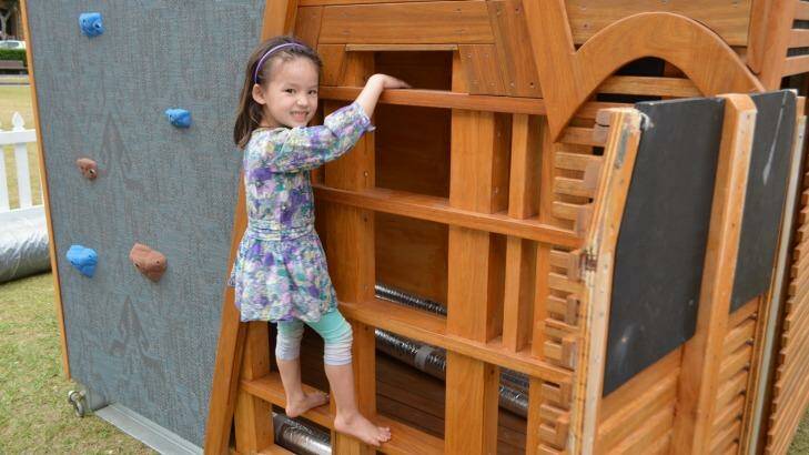 This cubby house was one of three donated by Grocon to help youth homelessness charity Kids Under Cover. Photo: Supplied