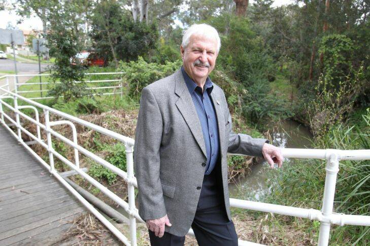 former long serving mayor John Haines at a piece of bushland reserve that will be named after him in honour of his contributions to Parramatta. 25 August, 2015. Picture: Gene Ramirez