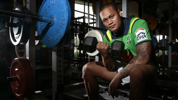 Joseph Leilua has shed some kilos in a committed approach to pre-season. Photo: Jeffrey Chan