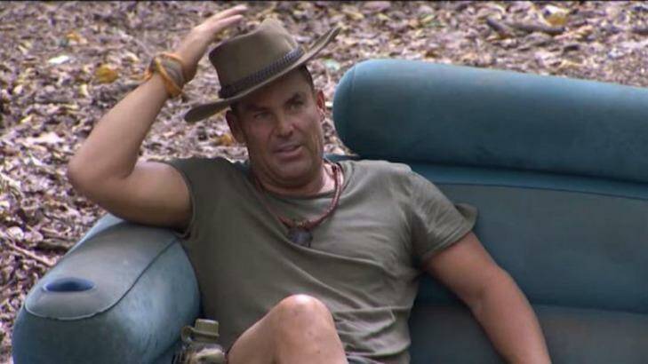 Loose lips: Shane Warne in <i>I'm A Celebrity ... Get Me Out of Here.</i>
