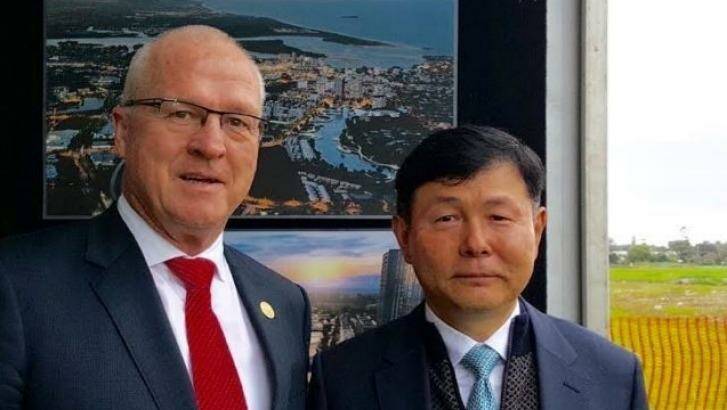 Sunshine Coast mayor Mark Jamieson with Envac Asia Region president Chun Yong Ha
'Waste collection is about to be revolutionised'. Photo: Supplied