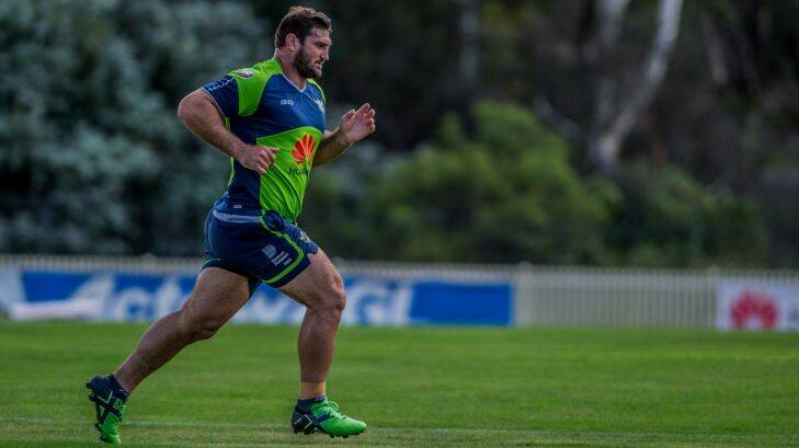 Canberra Raiders training 14th March 2017. Dave Taylor. Photo by Karleen Minney.