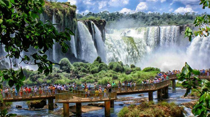 Iguazu  Falls on the Argentine-Brazil border. Photo: Werner B????chel