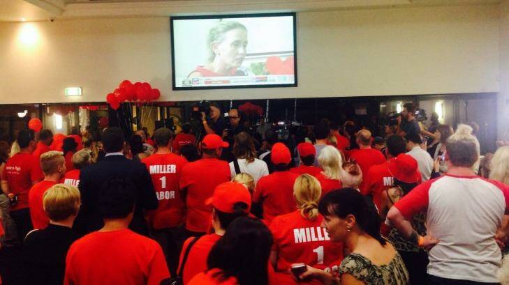 The Labor Party faithful are jubilant in Richlands. Photo: Kristian Silva