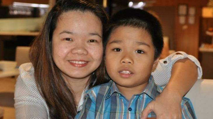 Maria Sevilla with her 10-year-old song Tyrone. Photo: Supplied