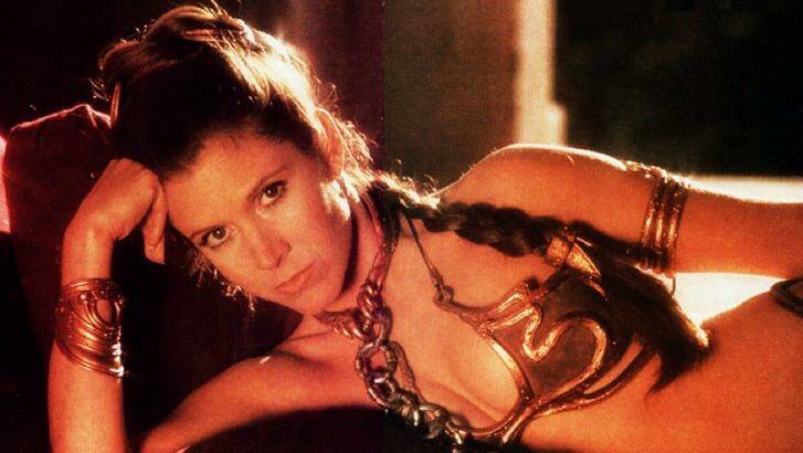Princess Leia in her famous gold bikini. The only underwear George Lucas allowed in space, according to Carrie Fisher.  Photo: Supplied