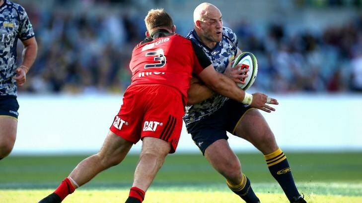 Being managed: Brumbies captain Stephen Moore has been ruled out of the team's match in New Zealand. Photo: Alex Ellinghausen