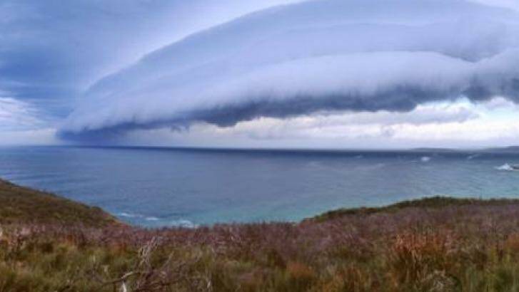 Classic 'roll cloud' over Turrmimeta Beach. Photo: John Grainger, via BoM