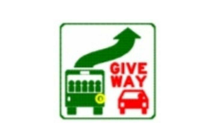A give way to buses sign. Photo: Supplied