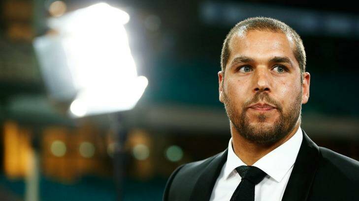 In the spotlight: Lance Franklin at the Swans' Brownlow Medal function. Photo: Brendon Thorne