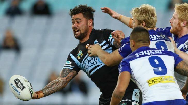 Open to offers: Andrew Fifita would playing rugby union if the price was right. Photo: Mark Kolbe