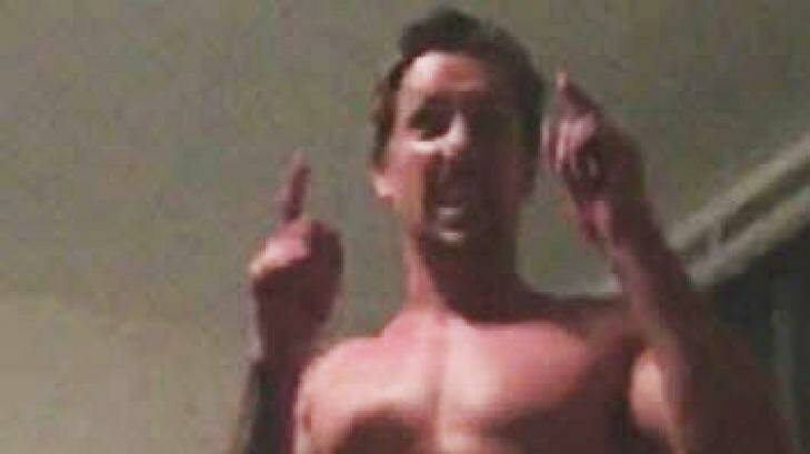 Movie stir: Mitchell Pearce in the  video.