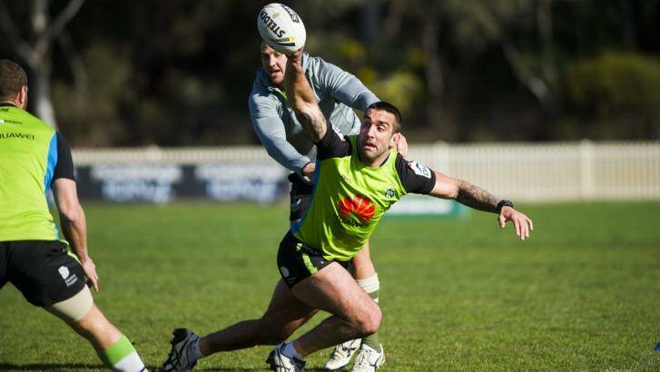 There's still no room for Paul Vaughan in the Raiders' forward pack. Photo: Rohan Thomson