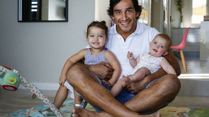 Thurston with daughters Frankie and Charlie. Photo: Supplied