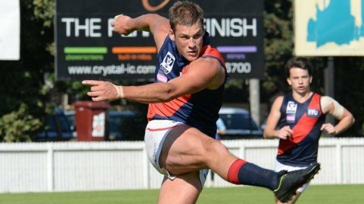 Tom Goodwin, in action for Coburg in the VFL, could be headed to the Eagles. Photo: Coburg 