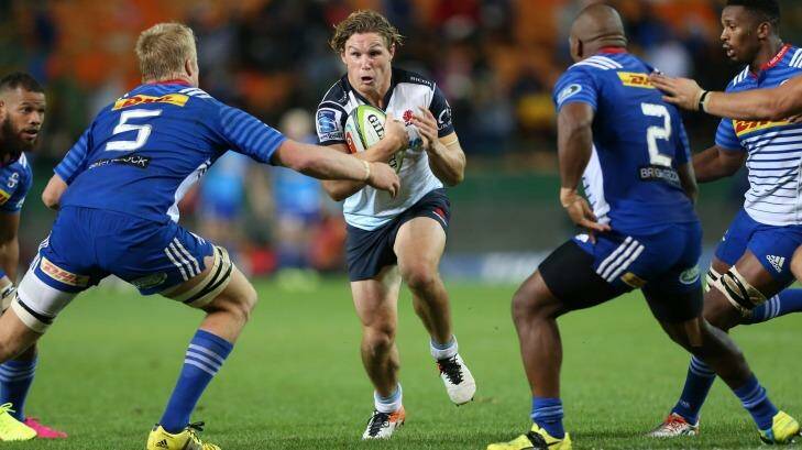 Match winner: Michael Hooper hits the ball up during the Super Rugby match between Stormers and Waratahs at Newlands Stadium in Cape Town. Photo: Gallo Images