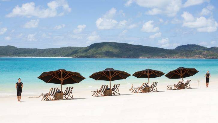 All you could wish for: Whitehaven Beach's powder-soft silica sand and clear blue sea. Photo: Supplied