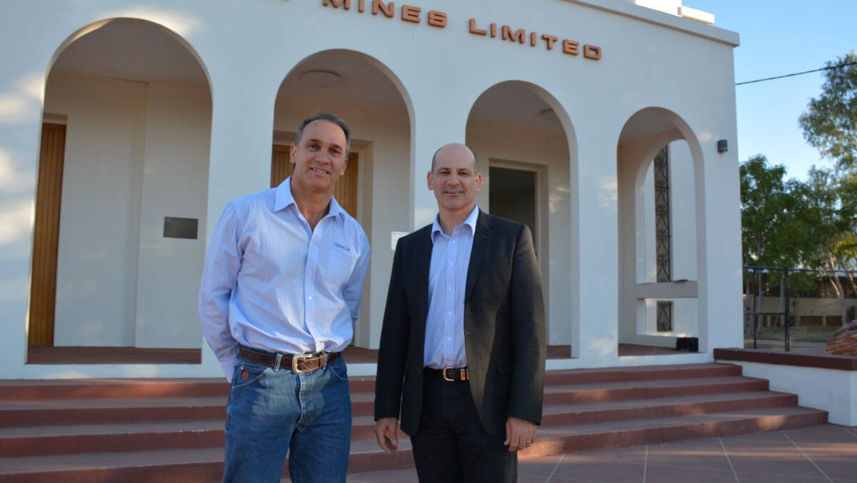 Mount Isa Mines bosses: Chief Operating Officer of North Queensland Copper Assets Australia Mike Westerman and Chief Operating Officer of Zinc Assets Australia Greg Ashe attend the company's community information session at the John Middlin Centre. 