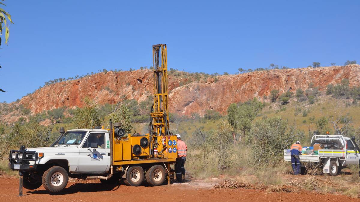 Reconnaissance drilling in the shadow of Mount Roseby.