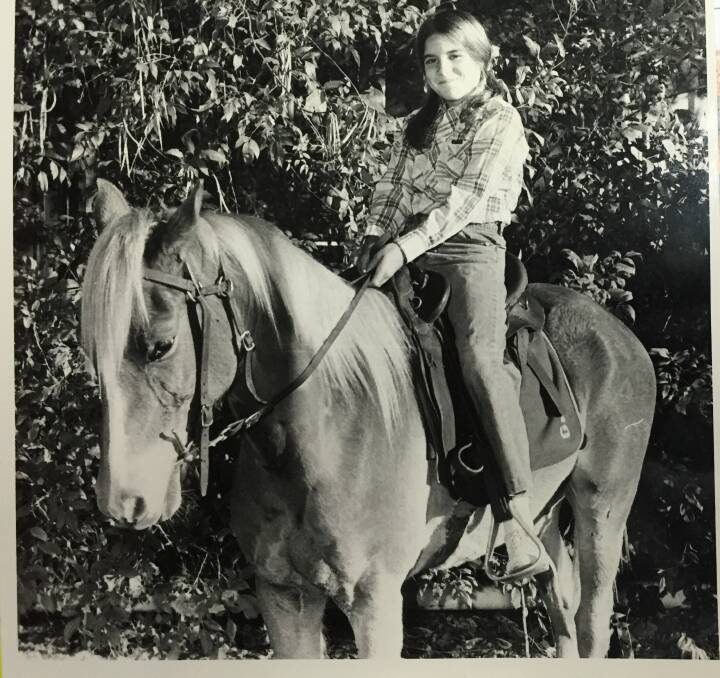 The Mount Isa rodeo art union has come a long way since it held pony raffles in the 1970s, with 10-year-old Valerie Prentice showing off three-year-old Sundown.