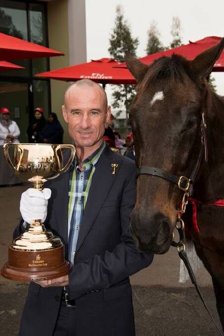 Melbourne Cup-winning jockey Glen Boss. The Cup trophy will tour the North West next month.