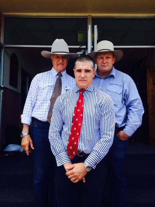 CRISIS: Federal member for Kennedy Bob Katter with state member for Mount Isa Rob Katter and state member for Dalrymple Shane Knuth.