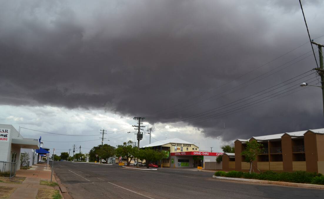 STORM BREWING: The storm clouds over Cloncurry on Saturday night. This photograph was taken from Sheaffe Street.