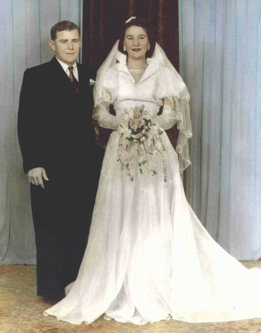 DEVOTION: John and Edna Ormonde’s wedding photo from 57 years ago.