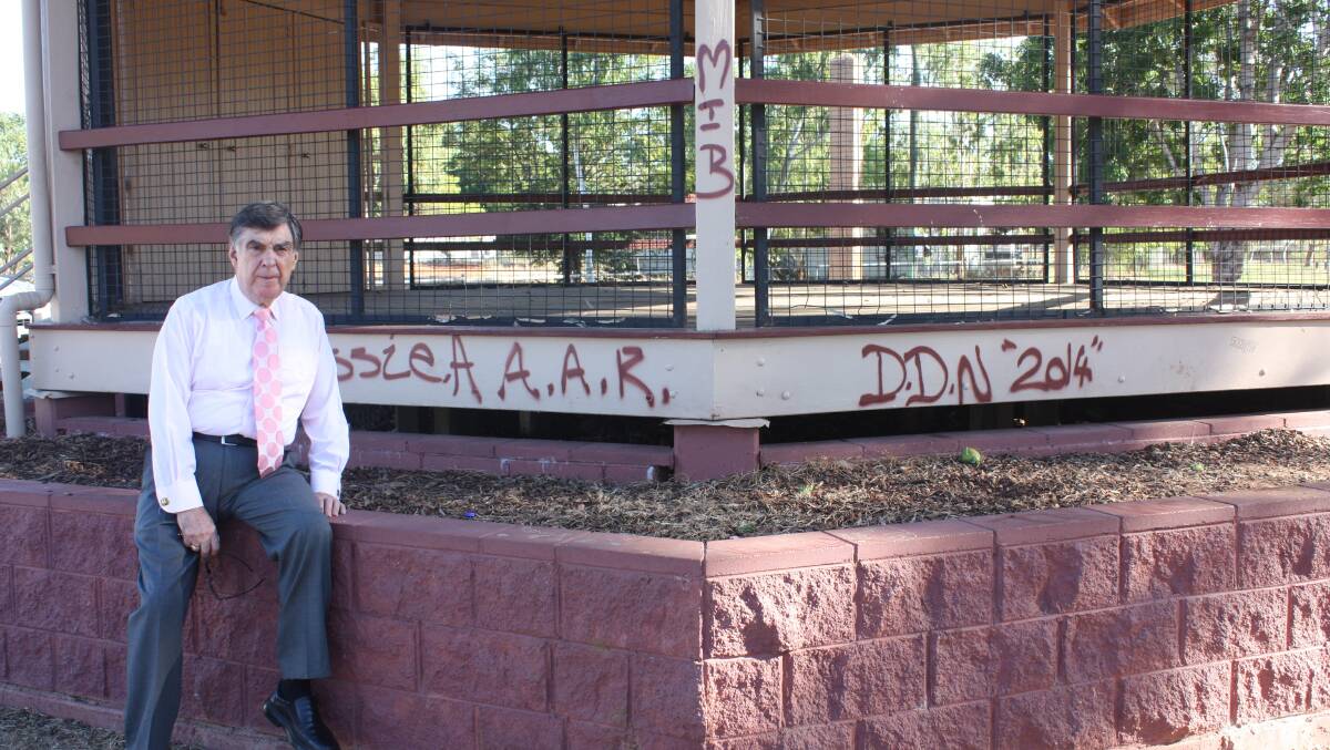 Mount Isa Mayor Tony McGrady has put vandals on notice after discovering the city's cenotaph and rotunda had been vandalised in the lead-up to Anzac Day.
