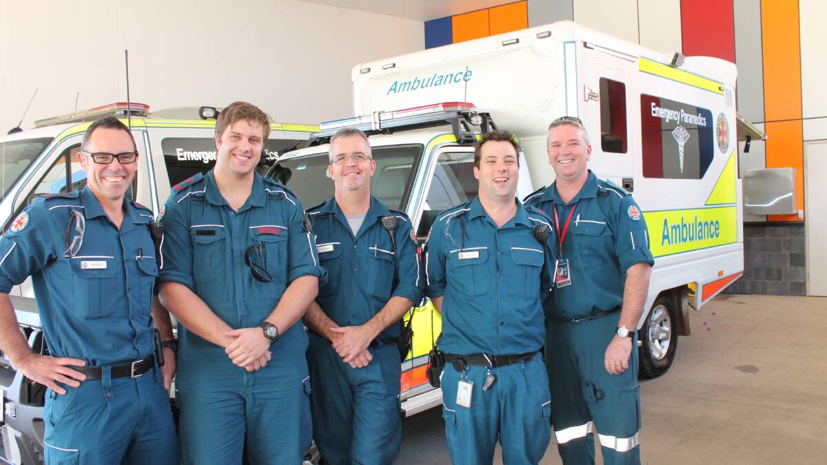 TRUST US: Mount Isa advanced care paramedics Brendan West, Max Hankin, Stephen Osborne, Jed Owen and critical care flight paramedic Gavin Becker are among the country's most trusted workers.  Picture: HAILEY RENAULT/8206  
