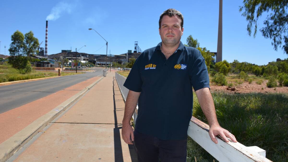 SETTING TARGETS: Mount Isa’s new AWU organiser Bede Harding said the union aims for 100 per cent membership in the local workforce to strengthen its influence. 