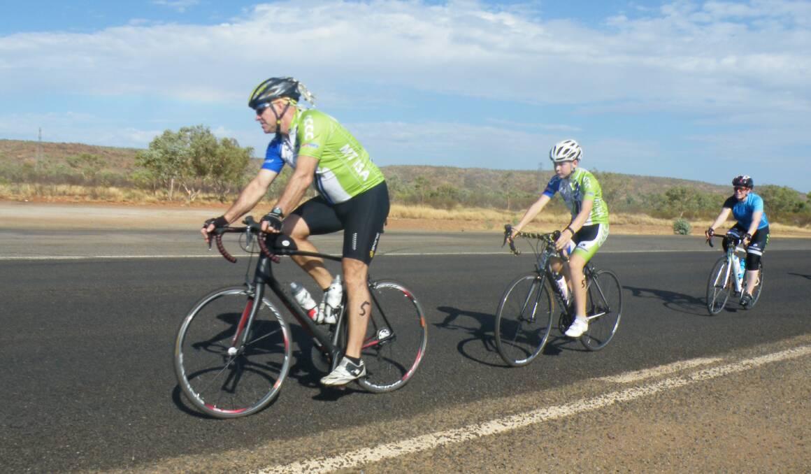 SPEED TO BURN: Ron Pickering, Brayden Nicholson and Melanie Rowland push the pace at the weekend.