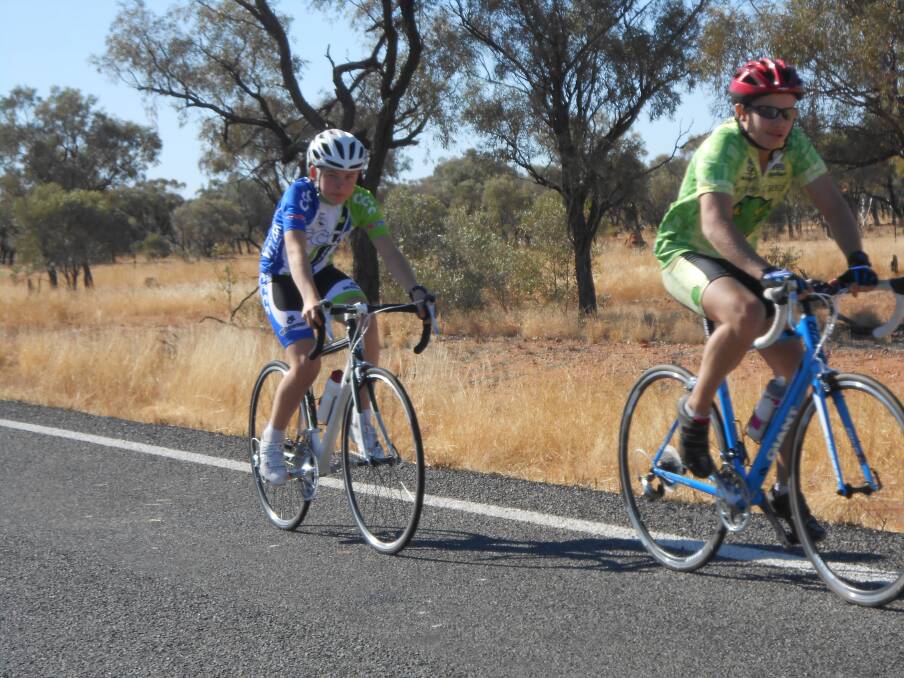 POTENTIAL: Copper City Cycling Club’s Brayden Nicholson (left) has only started  cycling this year and has already improved his times.
