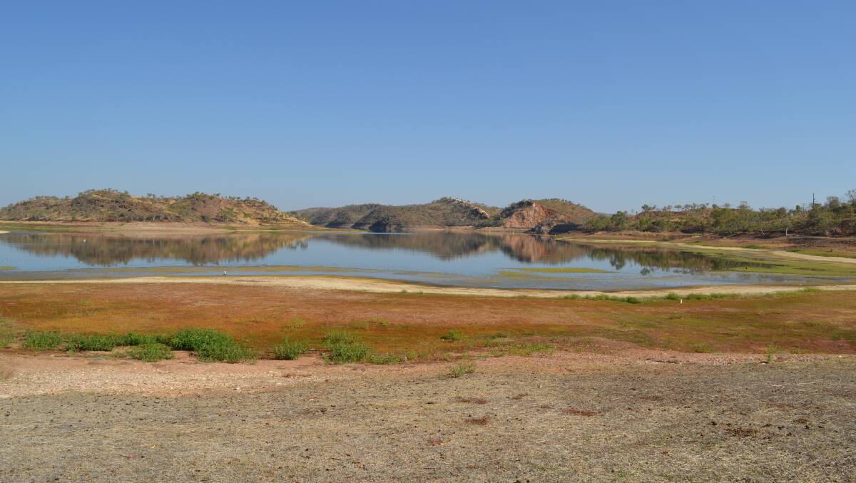 FALLING LEVELS: Mount Isa’s Lake Moondarra, which is now at 23.7 per cent.