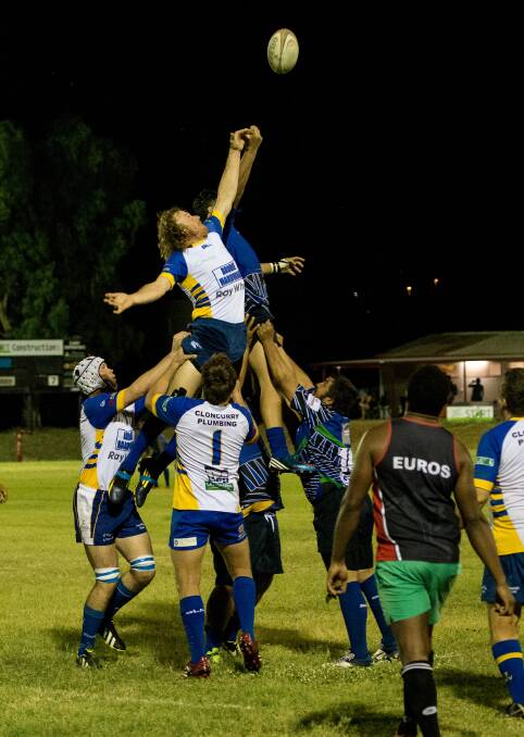 FLYING HIGH: David Black contests the line-out.
