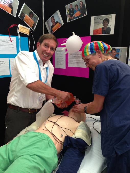 BIGGER AND BETTER: North West Hospital and Health Service Board chairman Paul Woodhouse in action at this year’s expo.