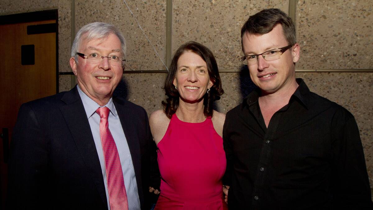  Opera Q general manager Russell Mitchell, Opera Q liaison officer Yvonne Moore and Dale Truscott. Picture: KATE GLOVER
